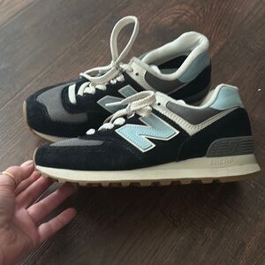 New Balance Black and Blue Sneakers Classic Design